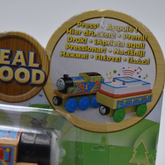 Happy Birthday Thomas Exposed Wood Cargo Car Cake Thomas & Friends Train Engine - Picture 9 of 11